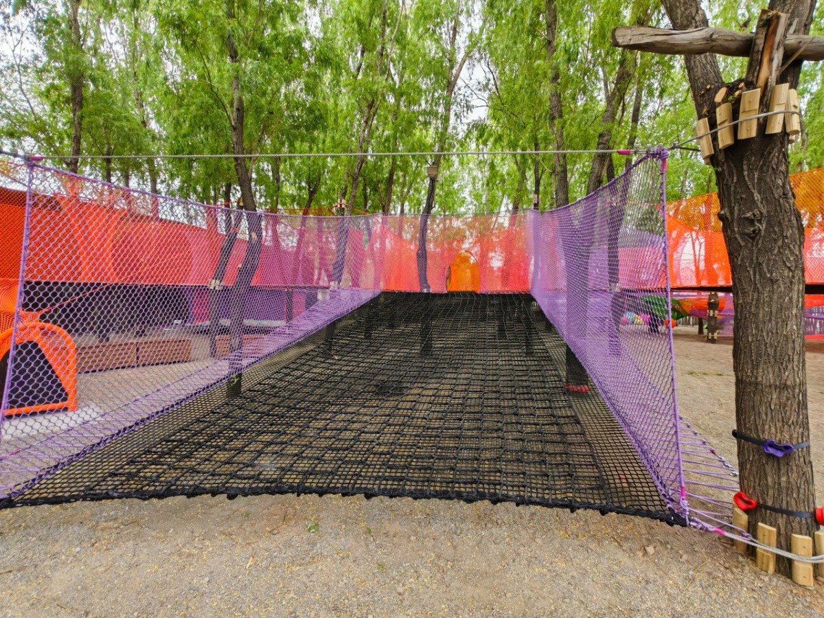 无动力绳网乐园案例|600㎡树林打造多层沉浸式林间探绳网乐园🌲 2