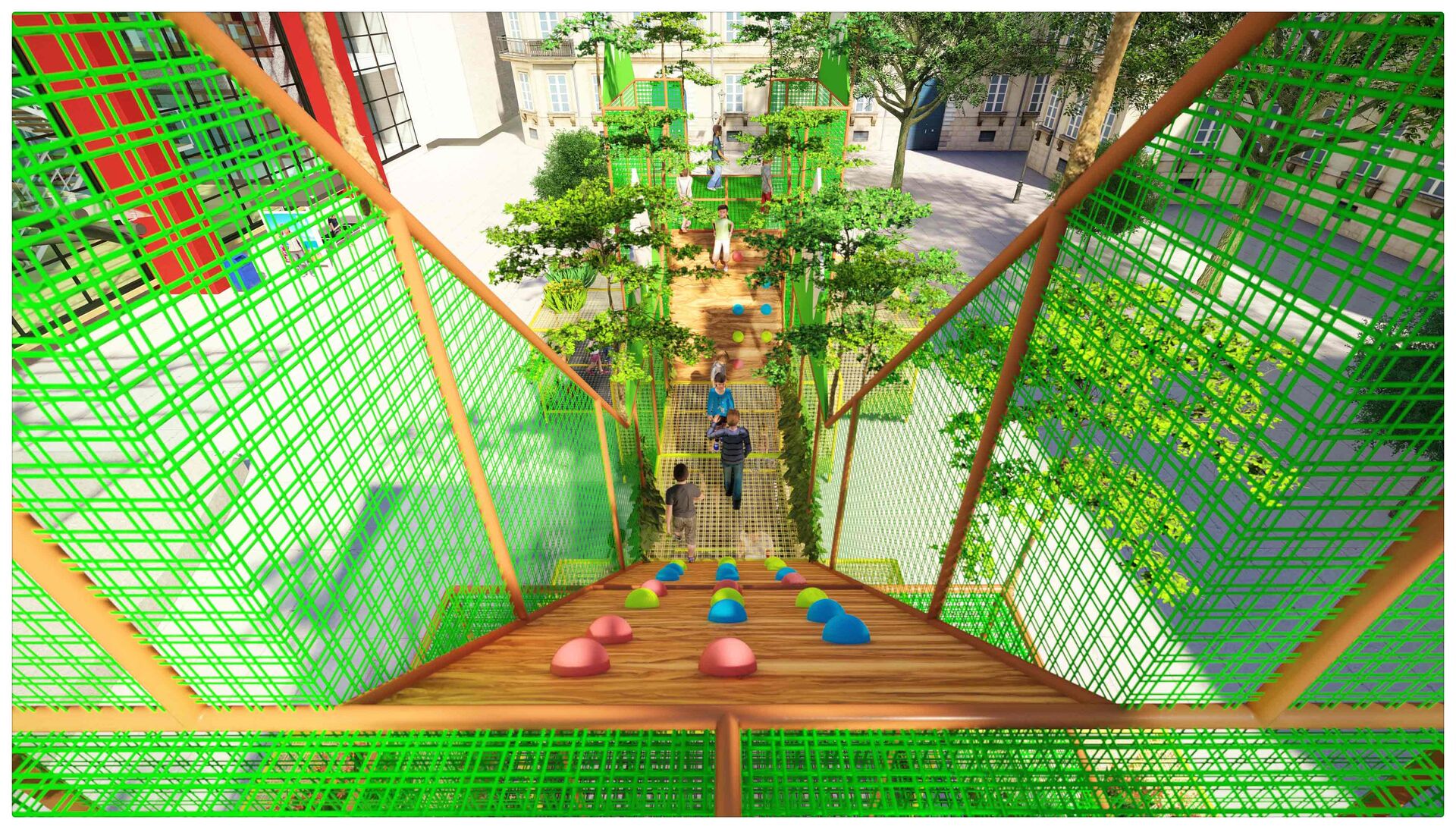 丛林主题立体蹦床