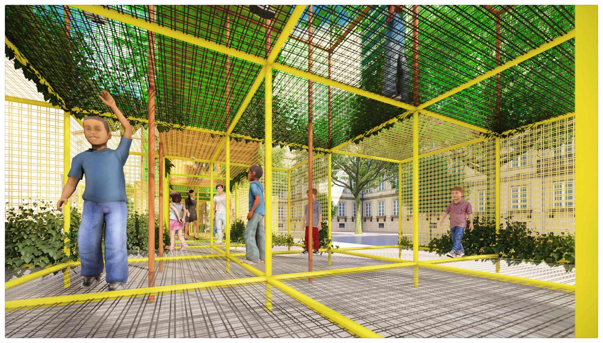 丛林主题立体蹦床