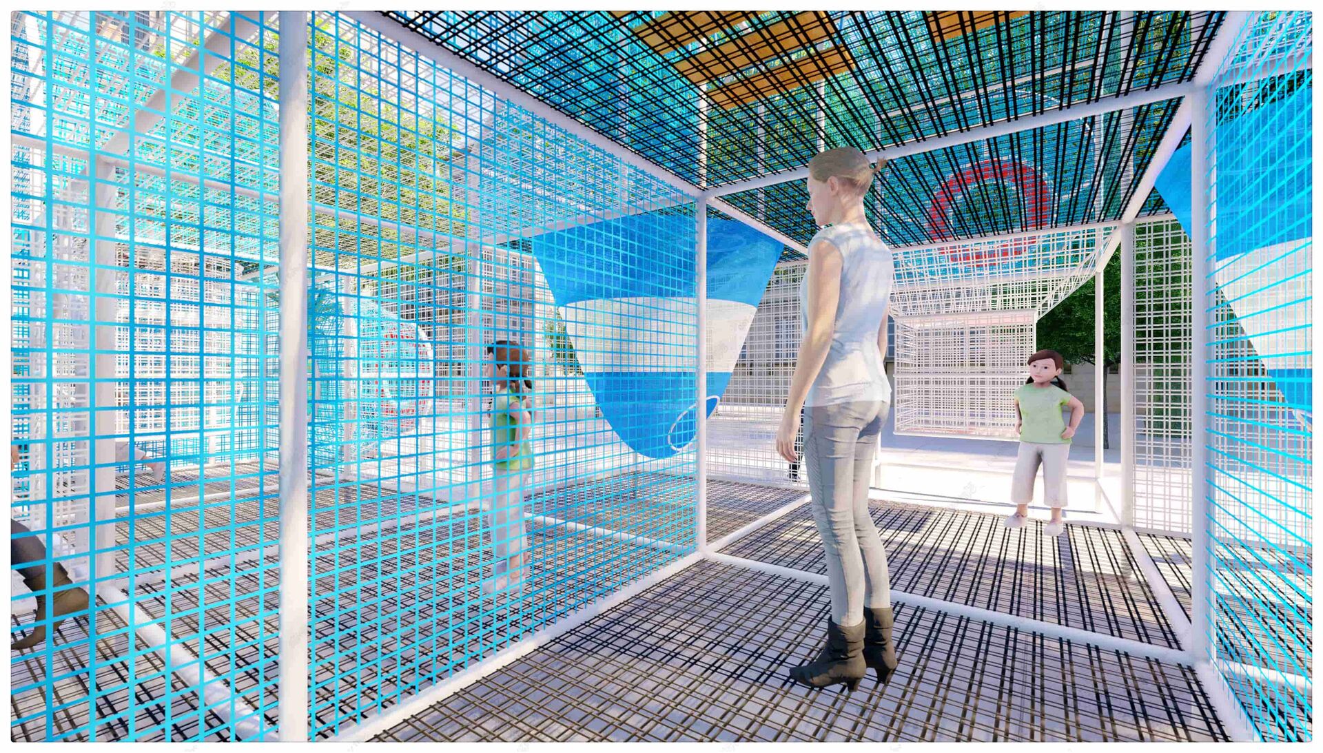 科技主题立体蹦床