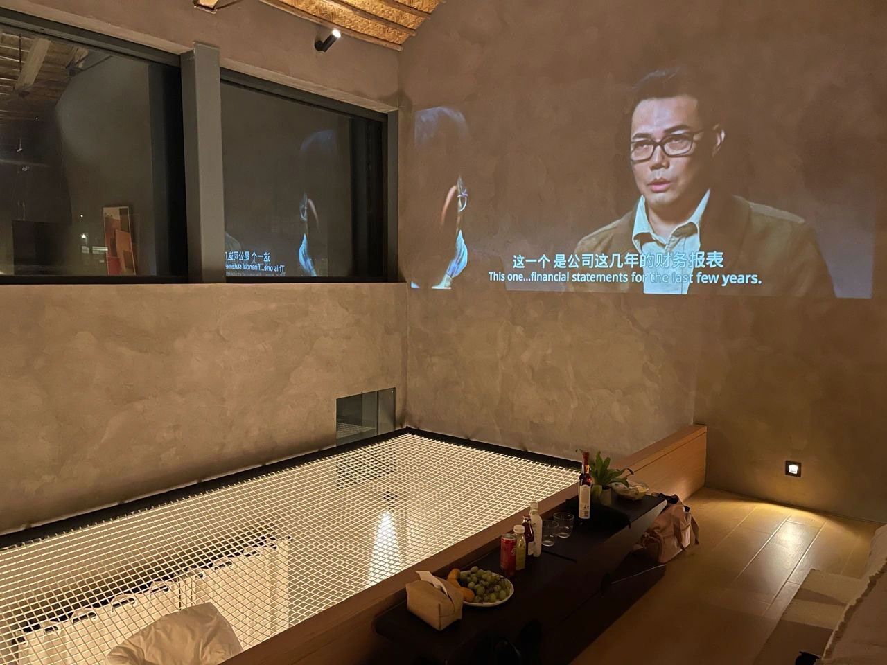 北京怀柔区时仓民宿loft绳网床