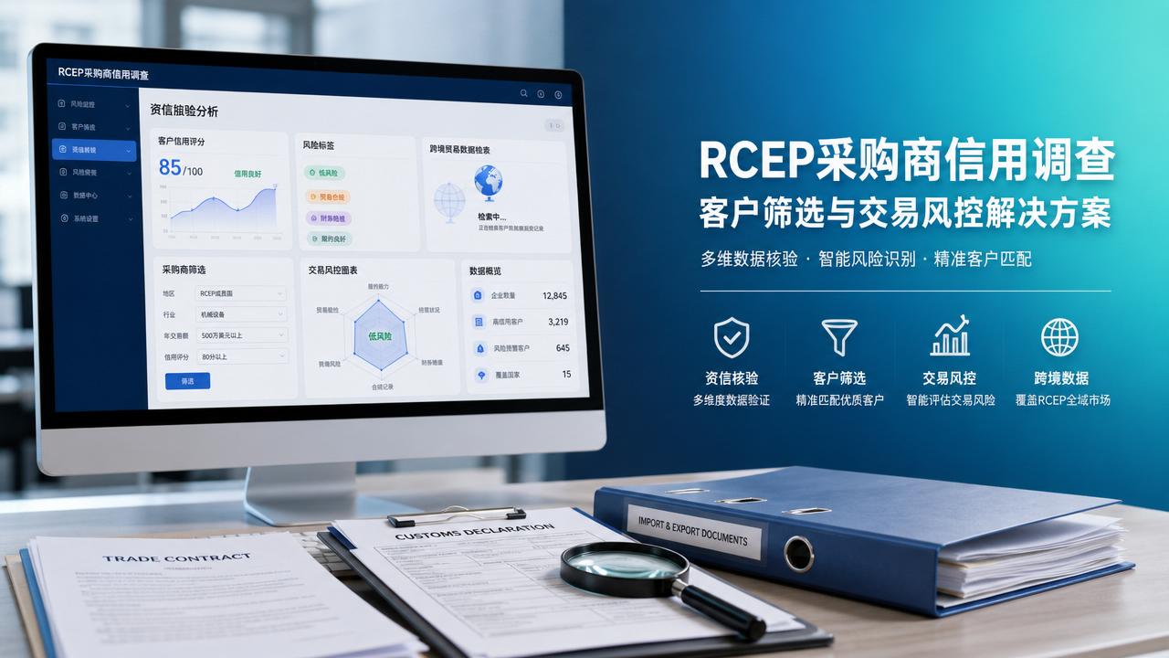 海关数据升级延伸至RCEP中小采购商资信核验