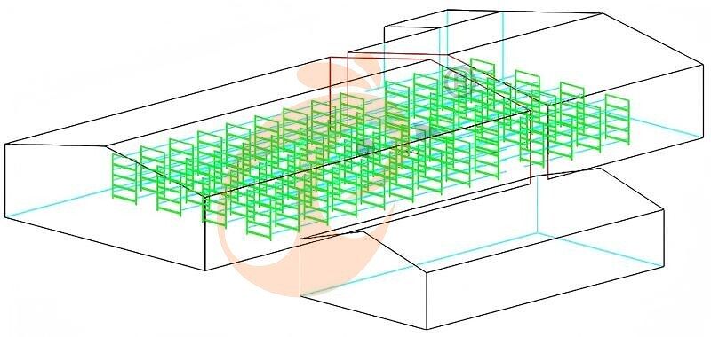 poultry house design with H type chicken cage