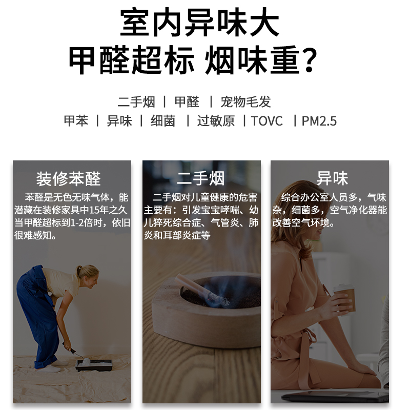 SEXLOGER施諾格B801桌面空氣凈化器