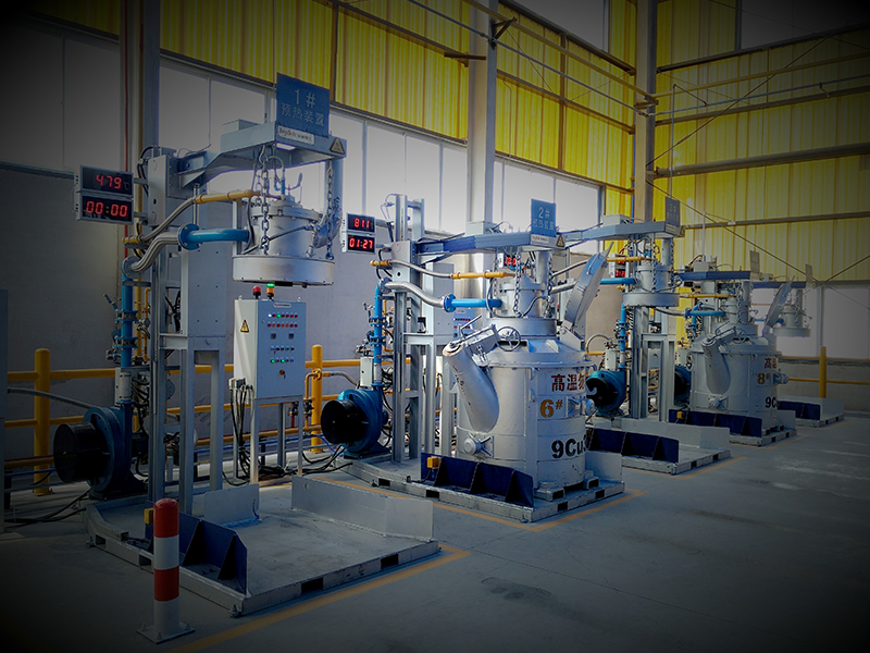 燃气加热铝水中转包预热装置