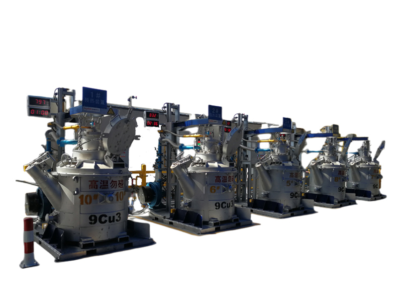 燃气加热铝水中转包预热装置