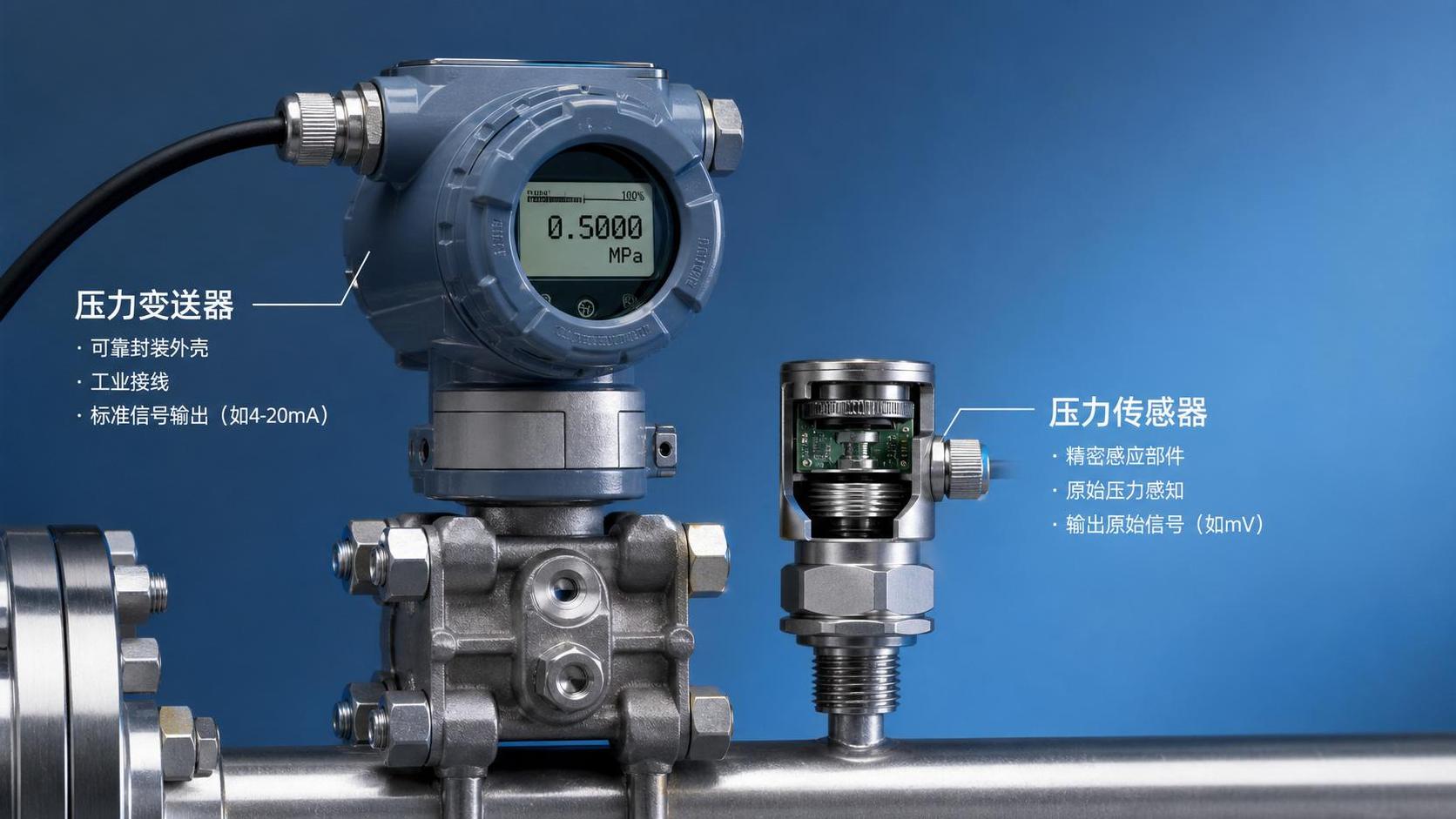 壓力變送器和壓力傳感器區(qū)別