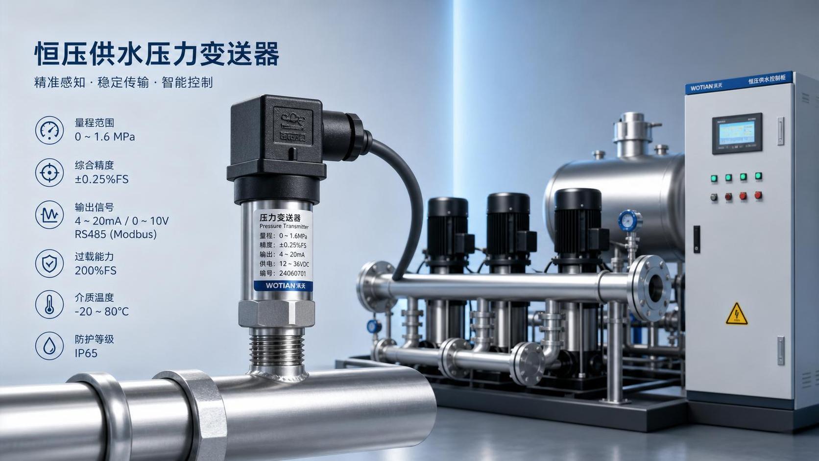 恒压供水压力变送器怎么选？量程、精度与输出信号一次看懂