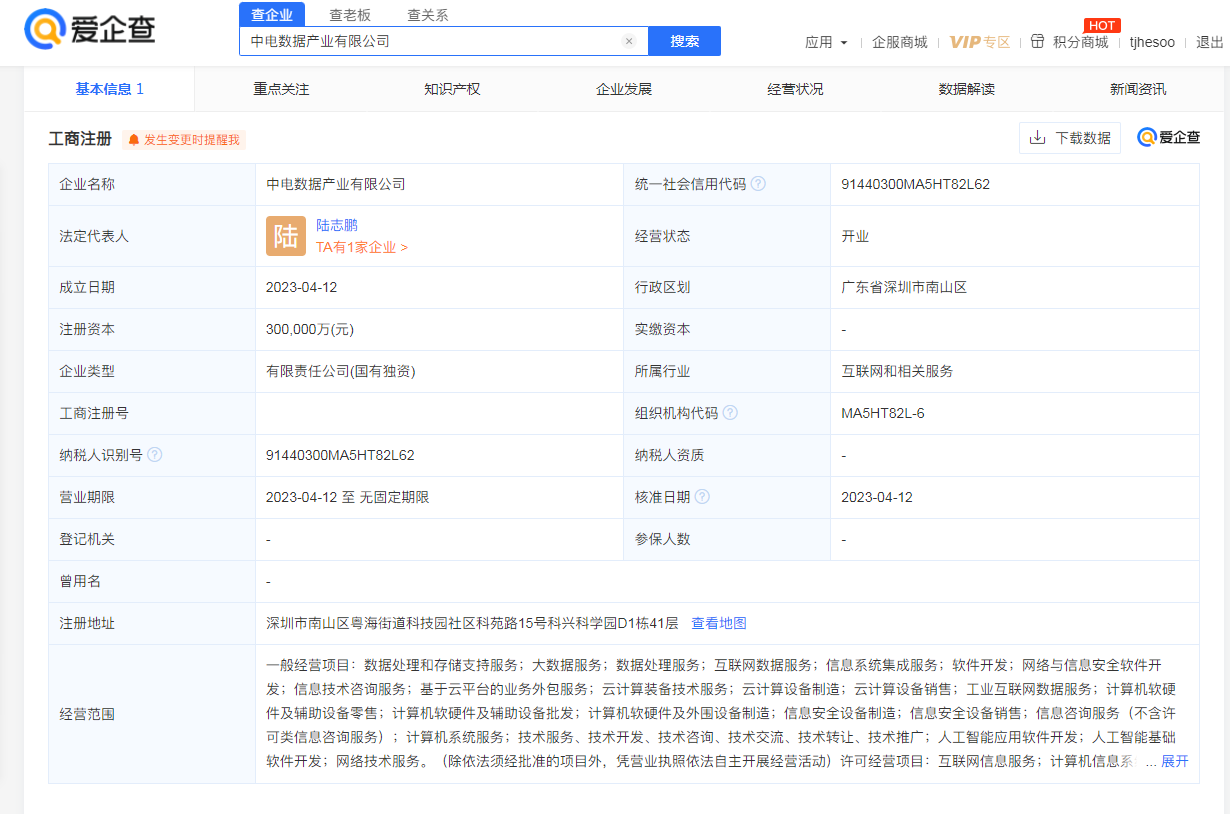 中电数据产业有限公司 中电数据产业有限公司