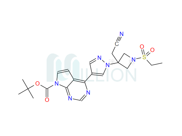 13-0；4-[1-[3-(cyanomethyl)-1-(ethylsulfonyl)-3-azetidinyl]-1H-pyrazol-4-yl]-7H-Pyrrolo[2,3-d]pyrimidine-7-carboxylic acid 1,1-dimethylethyl ester