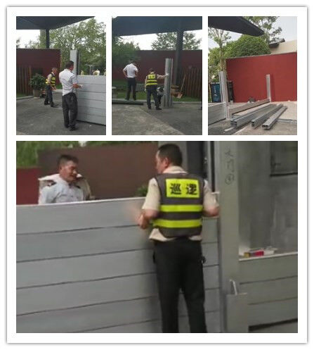 良成可拆卸式防洪挡水板成都某别墅区已安装完成