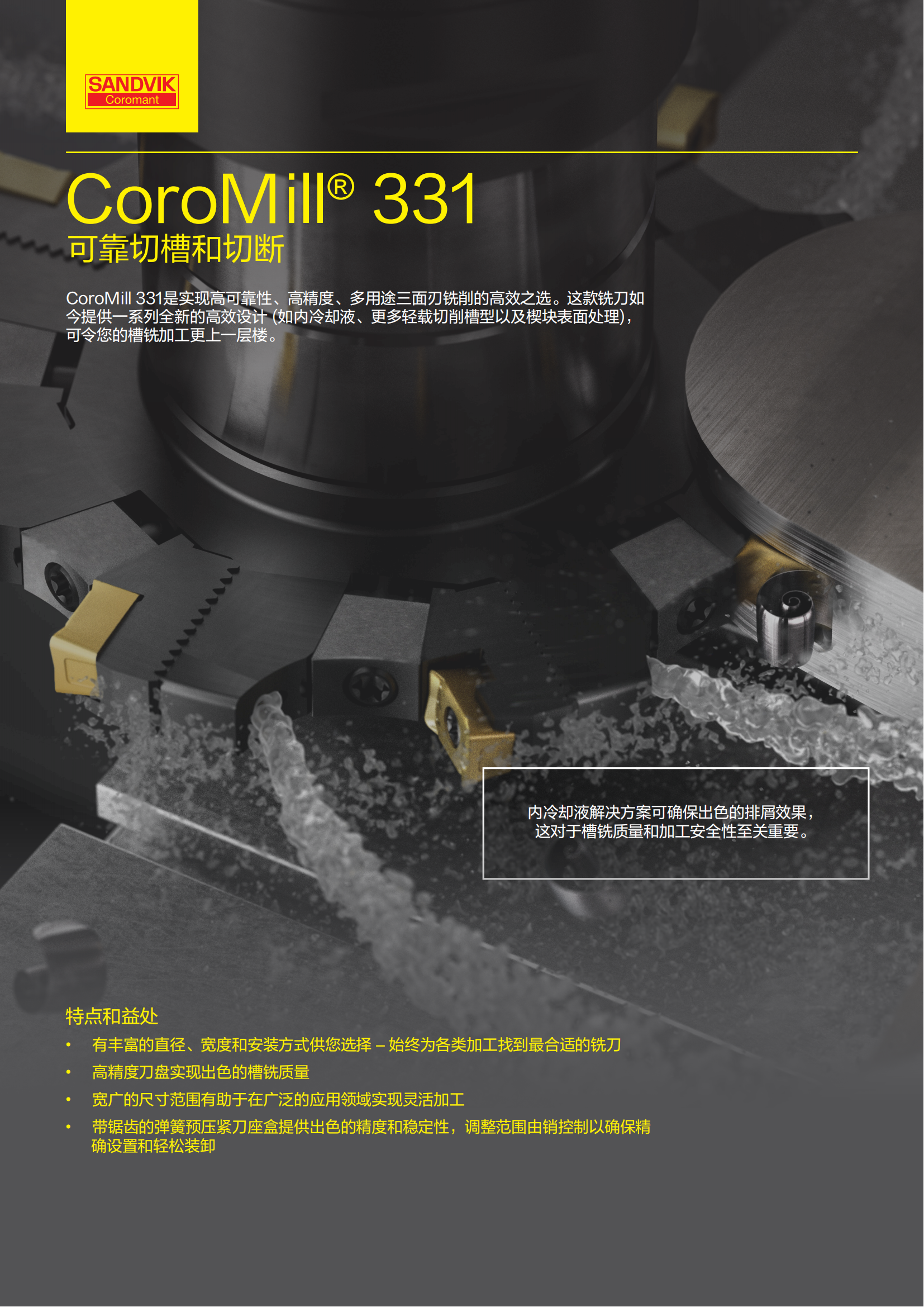 山特维克 C-1040-209    CoroMill-331 可靠切槽和切断