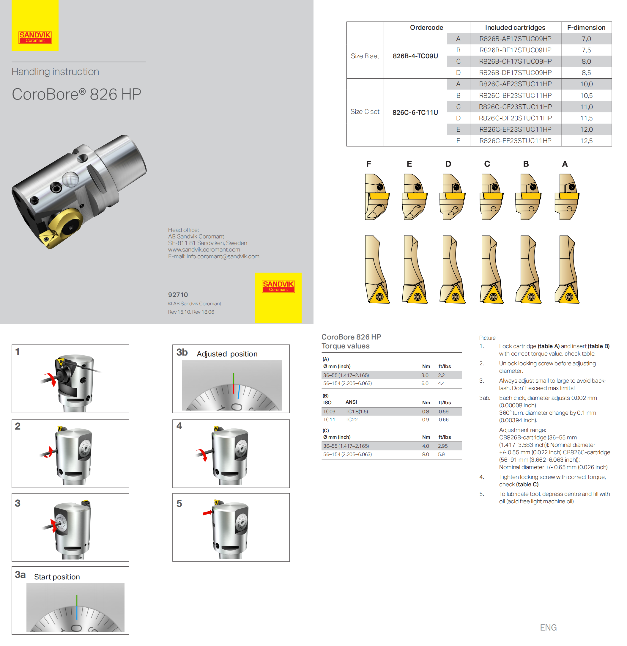 山特维克 CoroBore-826-HP-92710