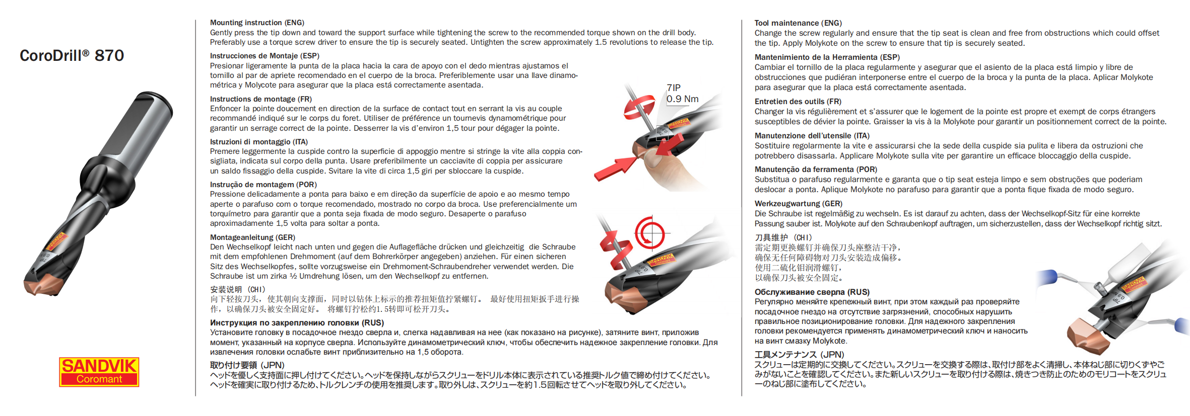山特维克 CoroDrill-870-92924
