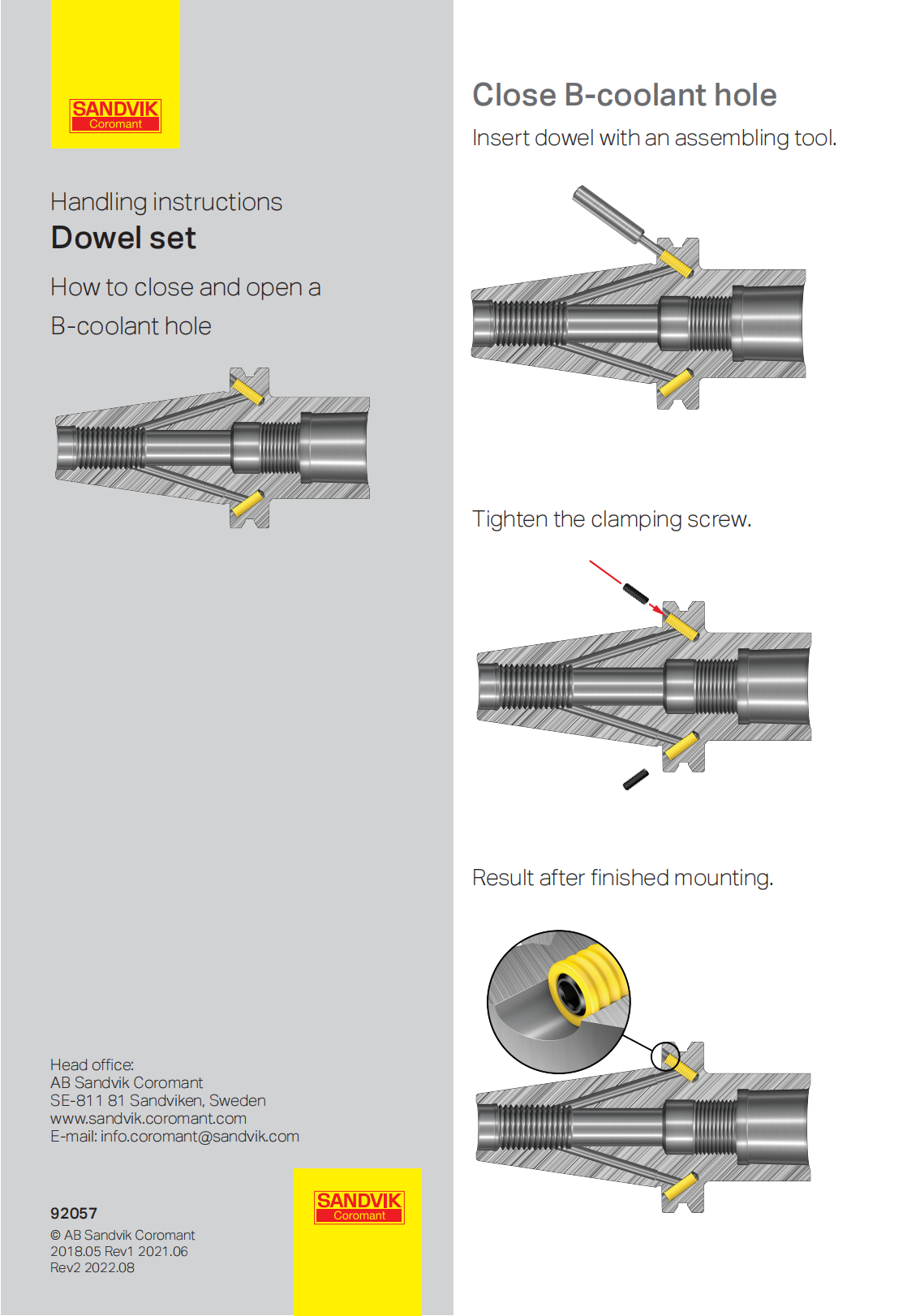 山特维克 Dowel-set-92057