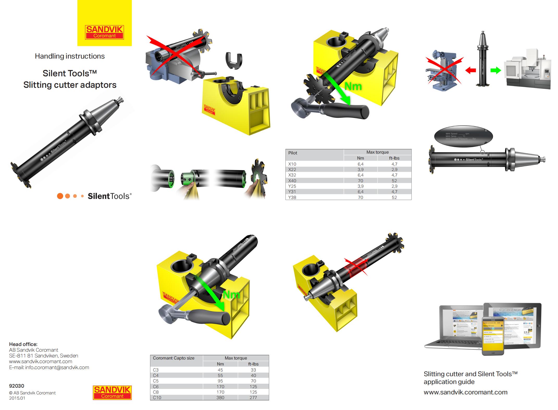 山特维克Silent-Tools- Slitting-cutter-adaptors-92030