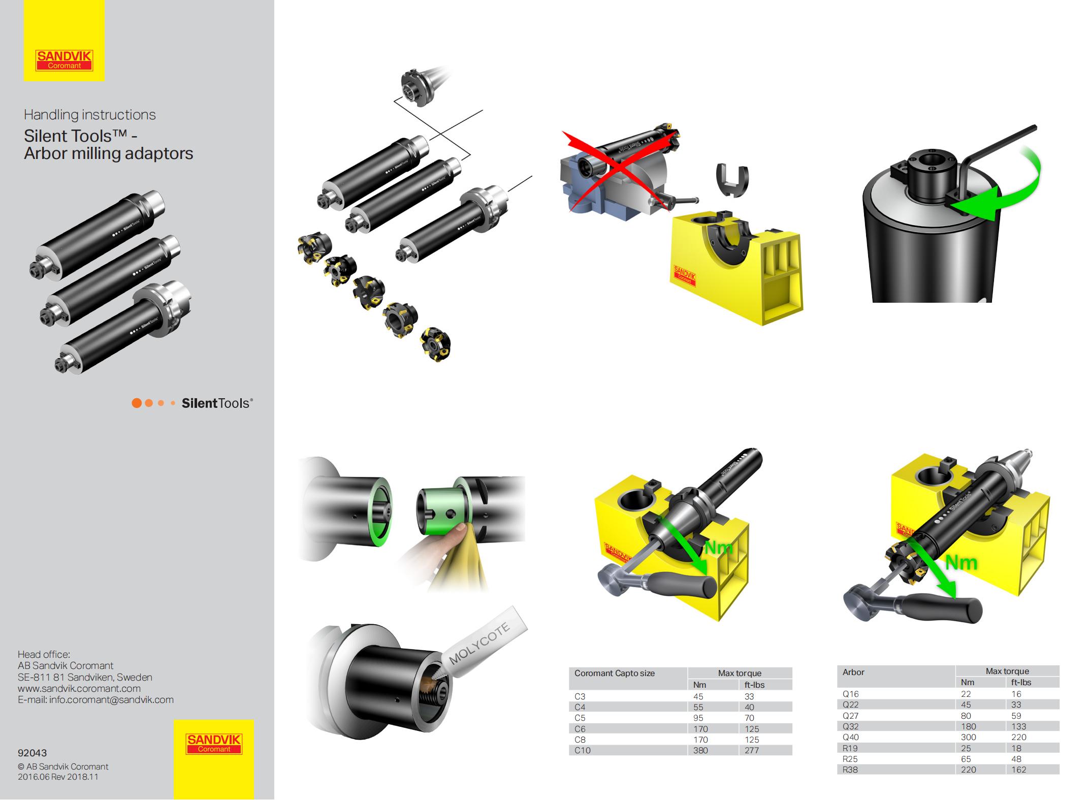 山特维克Silent-tools-arbor-milling-adaptors-92043