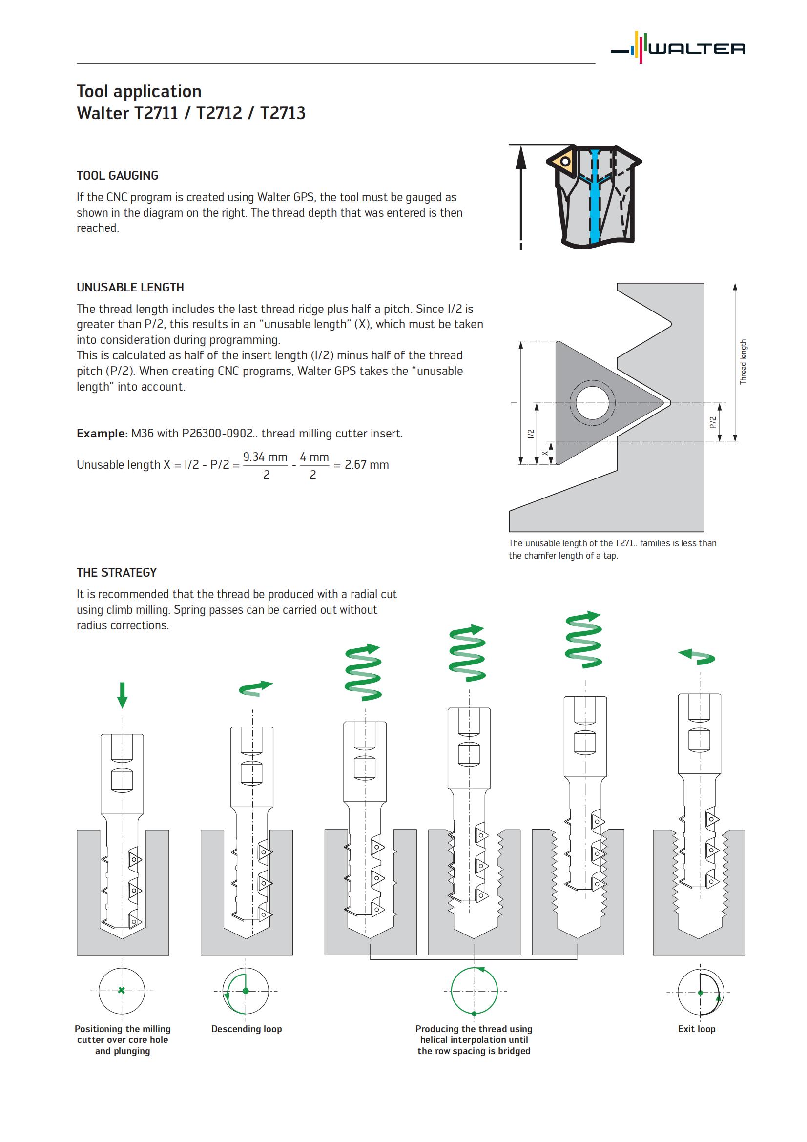 瓦尔特 Tool application Walter T2711/T2712/T2713