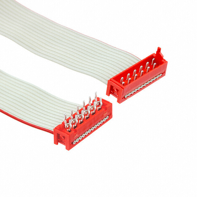 12 矩形电缆组件 Plug to PCB 0.492'（150.00mm，5.91