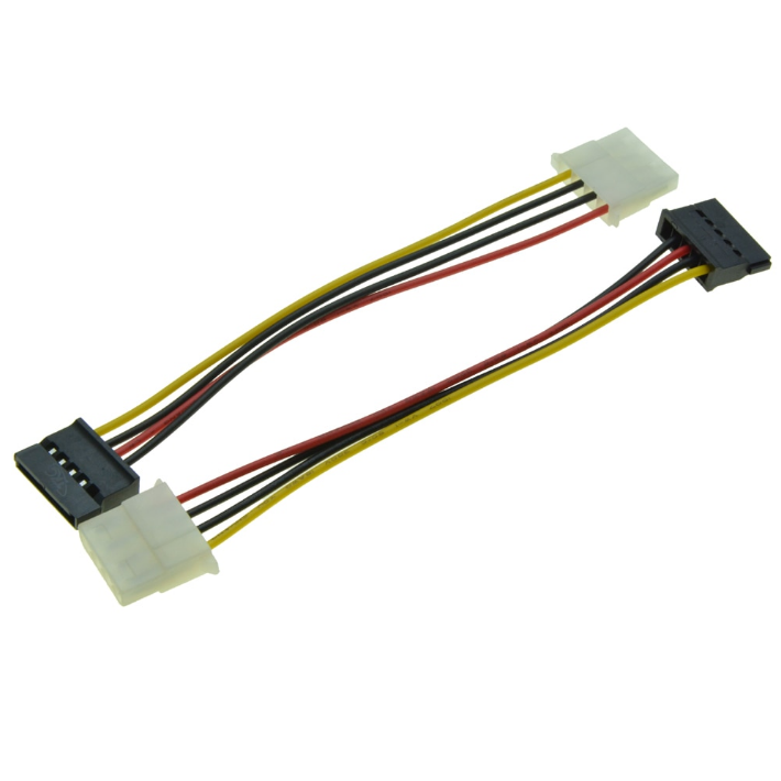 4 针 Molex 母头 TO 15 针 SATA 母头电源转换电缆