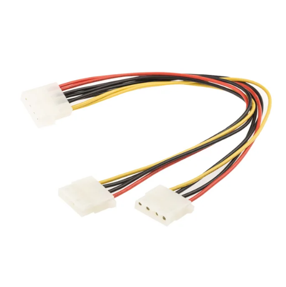 Molex 连接器电缆组件公头 4 针 Molex 到 2 x 母头