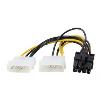 高品质 2x8pin 2x Molex 至 8 针 PCIe 电源线