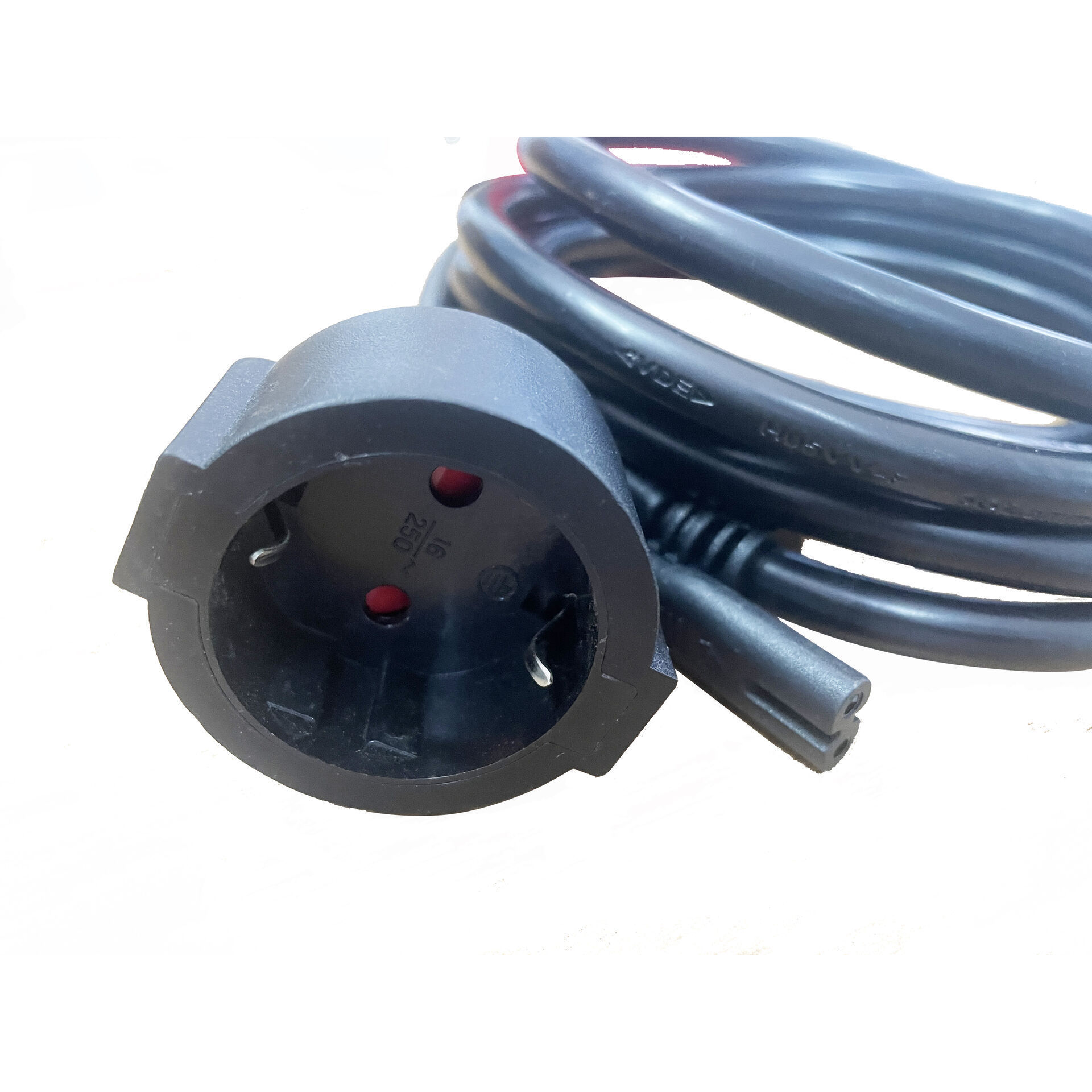 EU 欧式电源延长线 德国公对母电源延长线电缆