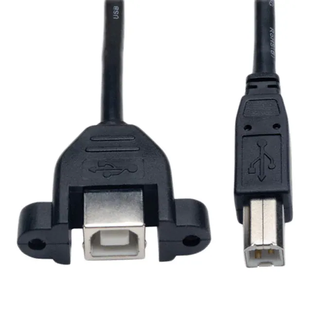 USB 2.0 面板安装延长线 B 到面板安装 B 公对母