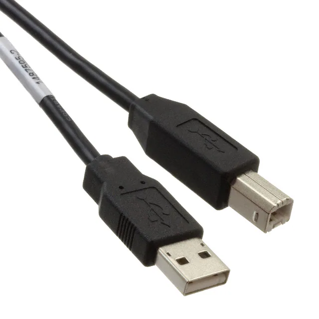 高品质黑色 USB A 型到 USB B 型电缆组件 28 AWG