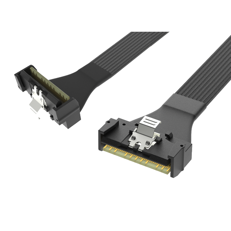 LP SlimSAS (SFF8654 8i) TO LP SlimSAS  (SFF8654 8i) 90° 线束多年经验 专业制造 锐诚达