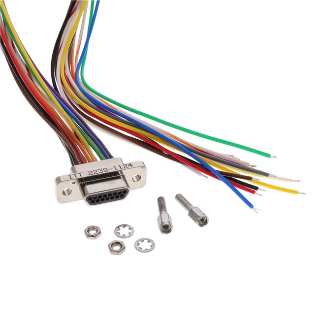 D-Sub 电缆组件 D 型，微型 D 多股，单股 1.50'（457.20mm） 插座，母型插口 至 单条导线引线  创新设计 多样化选择 锐诚达