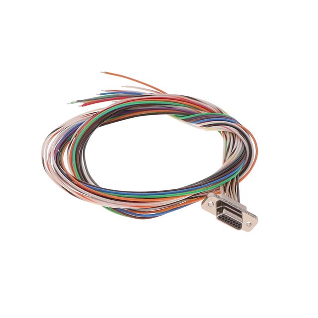 D-Sub 电缆组件 D 型，微型 D 多股，单股 2.00'（609.60mm） 插头，公引脚 至 单条导线引线 无屏蔽  多样化选择 锐诚达