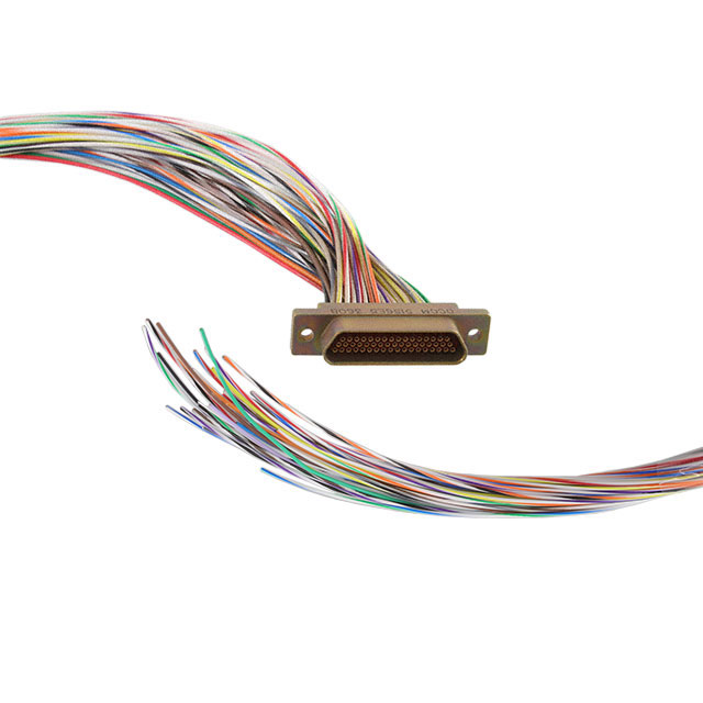 D-Sub 电缆组件 D 型，微型 D 多股，单股 3.00'（914.40mm） 插头，公引脚 至 单条导线引线  多样化选择 锐诚达