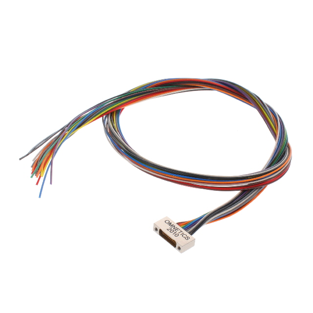 D-Sub 电缆组件 D 型，Nano-D 多股，带状 1.50'（457.20mm） 插座，母型插口 至 单条导线引线 无屏蔽  多样化选择 锐诚达