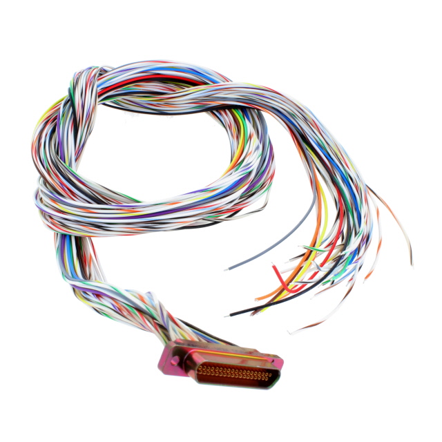 D-Sub 电缆组件 D 型，微型 D 多股，单股 3.00'（914.40mm） 插头，母插口 至 单条导线引线多样化选择 锐诚达