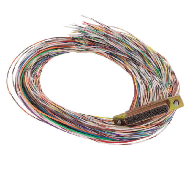 D-Sub 电缆组件 D 型，微型 D 多股，单股 1.50'（457.20mm） 插头，公引脚 至 单条导线引线  多样化选择 锐诚达