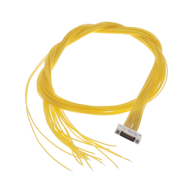 D-Sub 电缆组件 D 型，Nano-D 黄色，单根 1.50'（457.20mm） 插座，母型插口 至 单条导线引线 无屏蔽  多样化选择 锐诚达