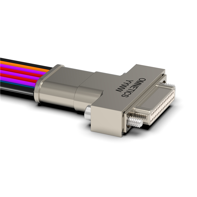 D-Sub 电缆组件 D 型，Nano-D 蓝色，带状 1.50'（457.20mm） 插头，公引脚 至 单条导线引线 无屏蔽  多样化选择 锐诚达