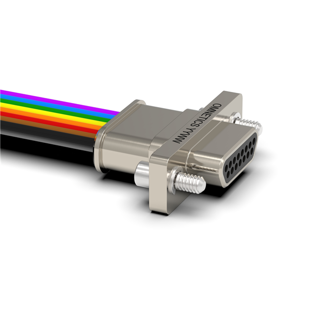 D-Sub 电缆组件 D 型，微型 D 1.50'（457.20mm） 插头，公引脚 至 单条导线引线 无屏蔽 多样化选择 锐诚达