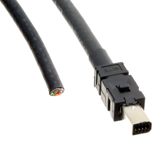 8 18 位置 插头至线缆 1.64'（500.00mm） 黑色 屏蔽 多样化选择 锐诚达