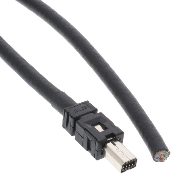 8 18 位置 插头至线缆 9.84'（3.00m） 黑色 屏蔽 多样化选择 锐诚达