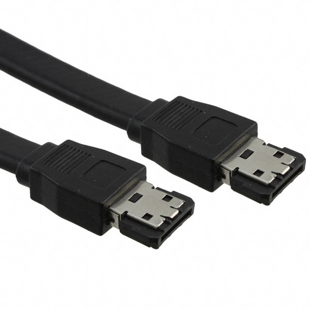 7 18 位置 eSATA，SATA 插座至插座 3.28'（1.00m） 黑色 屏蔽  多样化选择 锐诚达