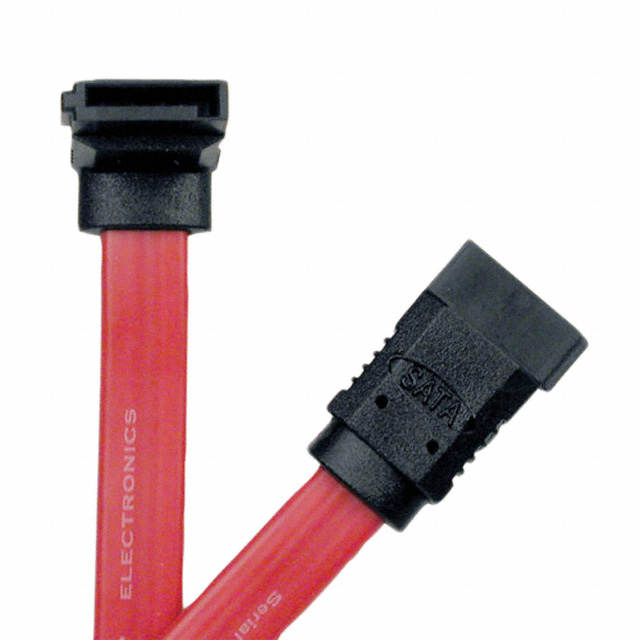 7 18 位置 SATA 插座至插座，直角 1.58'（482.60mm） 红色 屏蔽  多样化选择 锐诚达