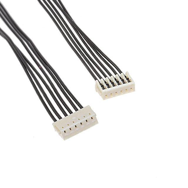 6 矩形电缆组件 插口至插口，反向 0.833'（254.00mm，10.00