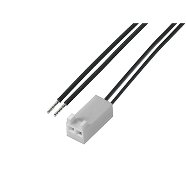 2 矩形电缆组件 插口至单条导线引线 0.984'（300.00mm，11.81