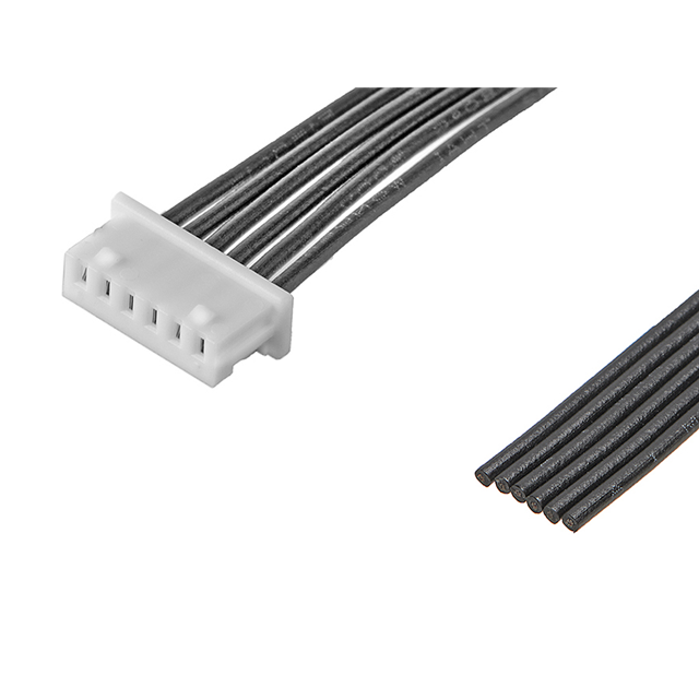 6 矩形电缆组件 插口至单条导线引线 0.246'（75.00mm，2.95