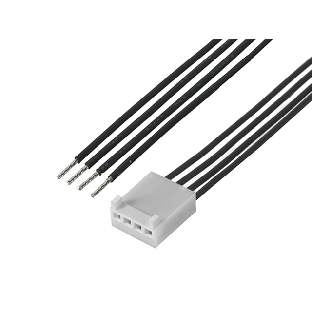 4 矩形电缆组件 插口至单条导线引线 0.984'（300.00mm，11.81