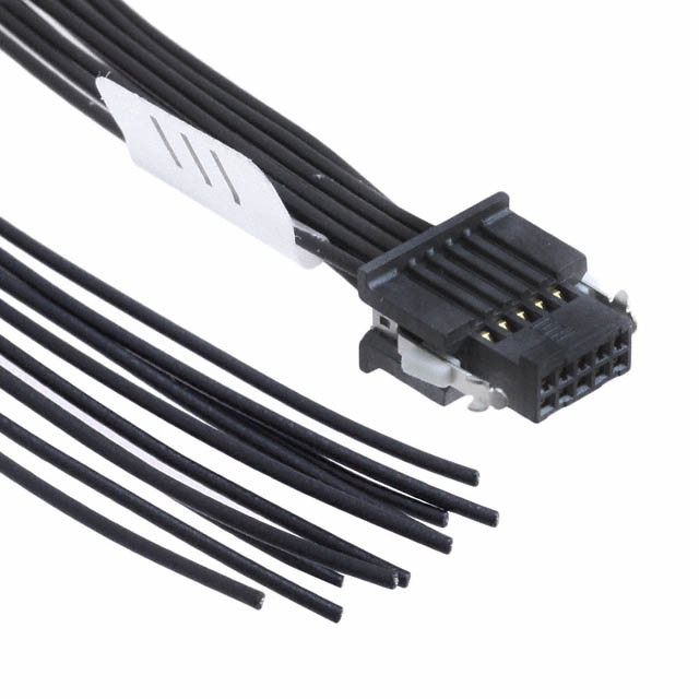 10 矩形电缆组件 插口至单条导线引线 0.417'（127.00mm，5.00