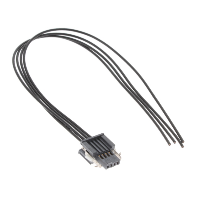 4 矩形电缆组件 插口至单条导线引线 0.500'（152.40mm，6.00