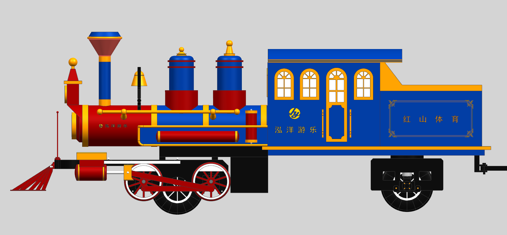 骑跨式网红无轨小火车